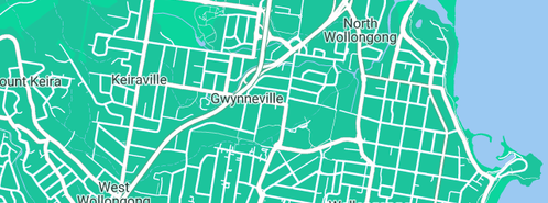 Map showing the location of Wollongong Tennis Coaching in Gwynneville, NSW 2500
