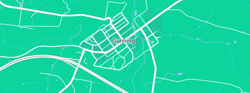 Map showing the location of Gunning Service Centre in Gunning, NSW 2581