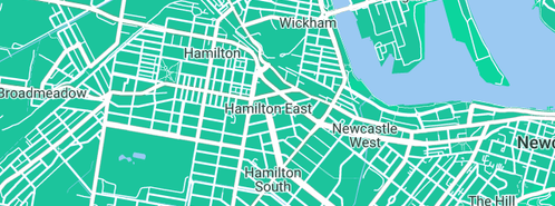 Map showing the location of Denison Practice in Hamilton East, NSW 2303