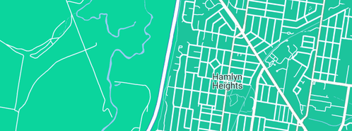 Map showing the location of Live Life Laughing in Hamlyn Heights, VIC 3215