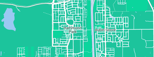 Map showing the location of Pro Fencing in Hammond Park, WA 6164