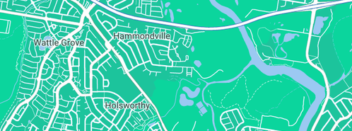Map showing the location of Coggi Bears in Hammondville, NSW 2170