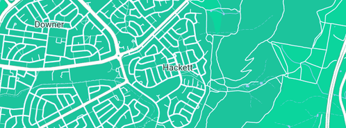 Map showing the location of Ian Menzies Garden Design in Hackett, ACT 2602