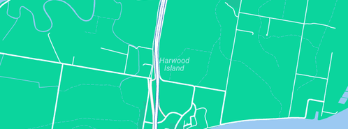 Map showing the location of Shell Harwood Rdhouse in Harwood, NSW 2465