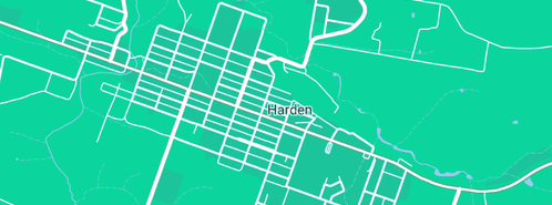 Map showing the location of Harden Chaff & Produce in Harden, NSW 2587