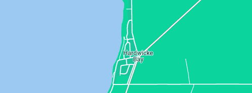 Map showing the location of Hardwicke Bay General Store in Hardwicke Bay, SA 5575