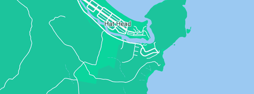 Map showing the location of Hat Head Haven Holiday Units in Hat Head, NSW 2440