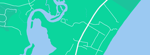 Map showing the location of Oceanside Italian Restaurant in Hawks Nest, NSW 2324