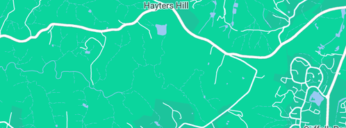 Map showing the location of Ayuptheca in Hayters Hill, NSW 2481
