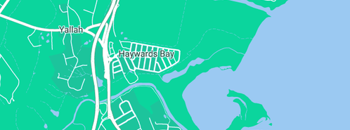 Map showing the location of Eckinda Family Day Care in Haywards Bay, NSW 2530