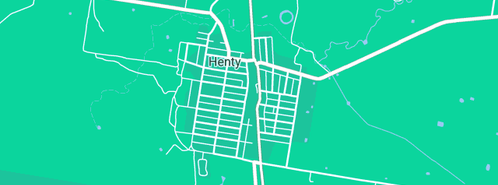 Map showing the location of Henty Community Bank - Bendigo in Henty, NSW 2658