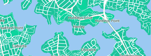 Map showing the location of Midas in Henley, NSW 2111