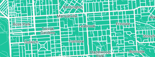 Map showing the location of Birgitte Valbo Interiors in Heathpool, SA 5068