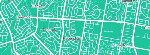 Map showing the location of Gyprocking Hebersham in Hebersham, NSW 2770