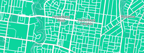 Map showing the location of HiCity in Heidelberg West, VIC 3081