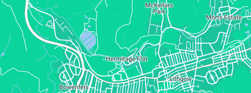 Map showing the location of TLC Property Maintenance and Appliance Repairs in Hermitage Flat, NSW 2790