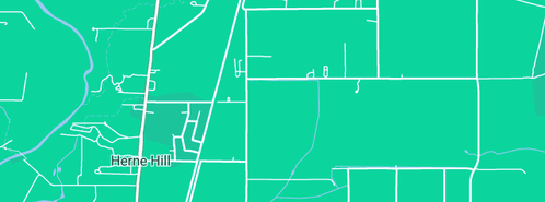 Map showing the location of Jarrah Ridge Vineyard in Herne Hill, WA 6056