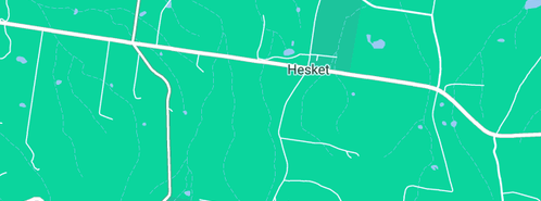 Map showing the location of Olinda Nurseries in Hesket, VIC 3442