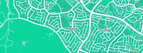 Map showing the location of Grant's Landscaping in Higgins, ACT 2615