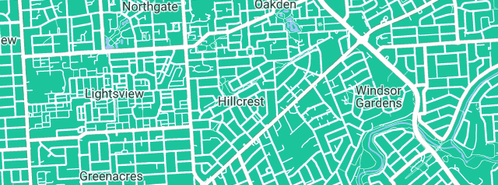 Map showing the location of Creative Textured Coatings in Hillcrest, SA 5086