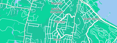 Map showing the location of Des Weller Contracting in Hillcrest, TAS 7320