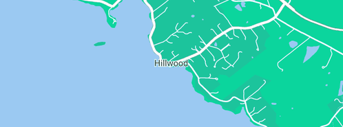 Map showing the location of Hillwood Berries Farmgate in Hillwood, TAS 7252