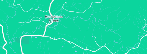 Map showing the location of Horseshoe Park Pony Rides in Horseshoe Creek, NSW 2474