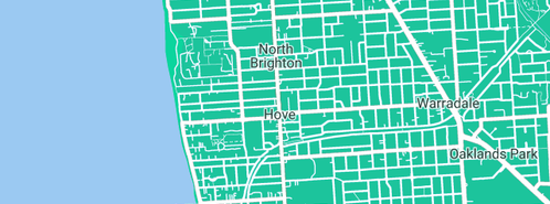 Map showing the location of Designer Mouthguards in Hove, SA 5048