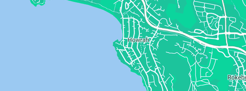 Map showing the location of Sutherlands Tv Service Centre in Howrah, TAS 7018