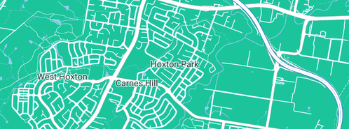 Map showing the location of Adventureland in Hoxton Park, NSW 2171