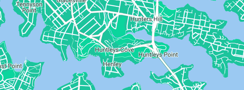 Map showing the location of Rhino Pressure Cleaning in Huntleys Cove, NSW 2111