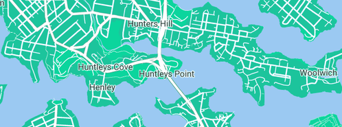Map showing the location of Accessmen Lift Hoisted Access Removal in Huntleys Point, NSW 2111