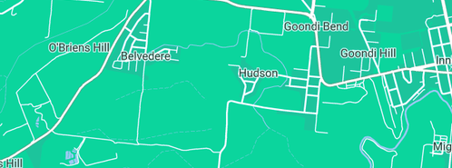 Map showing the location of Gould H W in Hudson, QLD 4860