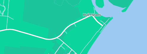 Map showing the location of The Buoys in Hull Heads, QLD 4854