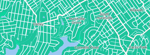 Map showing the location of Spray Painting Hurstville in Hurstville Grove, NSW 2220