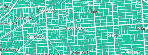 Map showing the location of Rite Way Tree Services in Hyde Park, SA 5061
