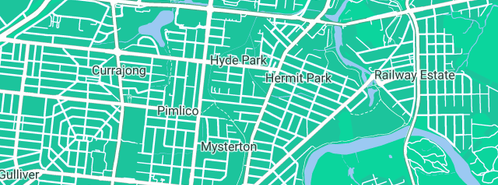 Map showing the location of NQ Web Design in Hyde Park, QLD 4812