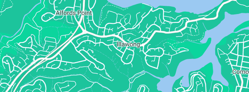 Map showing the location of Fjs Computing in Illawong, NSW 2234