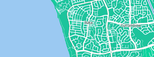 Map showing the location of Althea Decor in Iluka, WA 6028