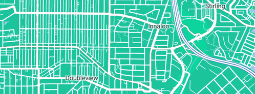 Map showing the location of Trompp Darren in Innaloo, WA 6018