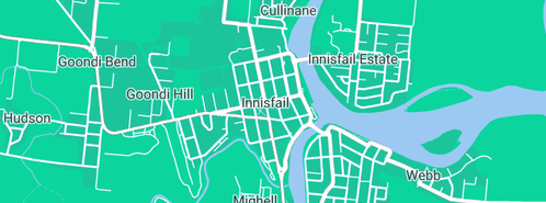 Map showing the location of Innisfail Marine in Innisfail, QLD 4860