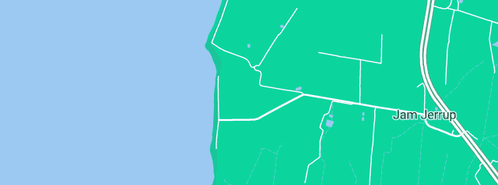 Map showing the location of Melbourne Portable Bathrooms in Jam Jerrup, VIC 3984
