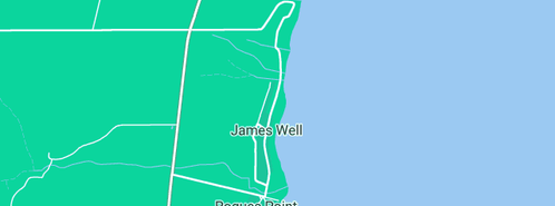 Map showing the location of Alls Well Shack in James Well, SA 5571