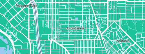 Map showing the location of cubby canvas in Joondanna, WA 6060