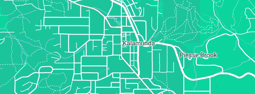 Map showing the location of Hills Appliances in Kalamunda, WA 6076