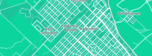 Map showing the location of Kalgoorlie Bodyworks in Kalgoorlie, WA 6430
