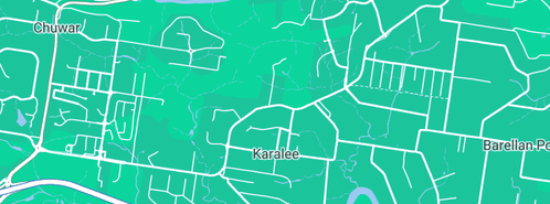 Map showing the location of Damaged Bathware Solutions in Karalee, QLD 4306