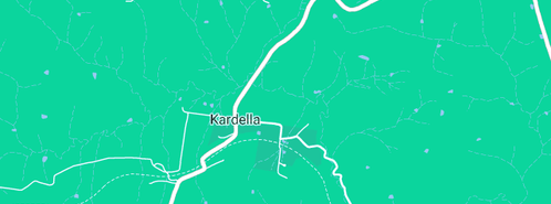 Map showing the location of Djinta Djinta Winery in Kardella, VIC 3951
