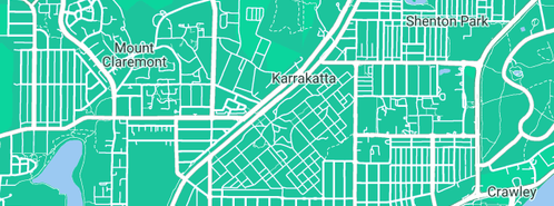 Map showing the location of Midland Monumental Works in Karrakatta, WA 6010