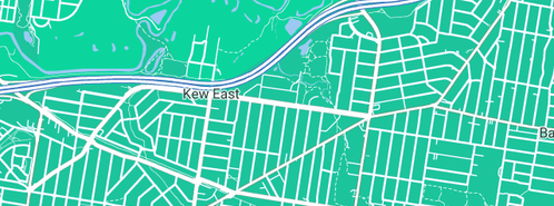 Map showing the location of Opera in the Alps in Kew East, VIC 3102